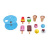 Oem educational pretend play colorful montessori preschool learning toy wooden ice cream set for kids