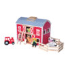 Educational baby wooden farm house toy 1:12 wooden diy miniature dollhouse