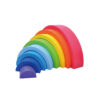8 pcs kids wooden natural building blocks montessori educational learning stacker wooden rainbow toys