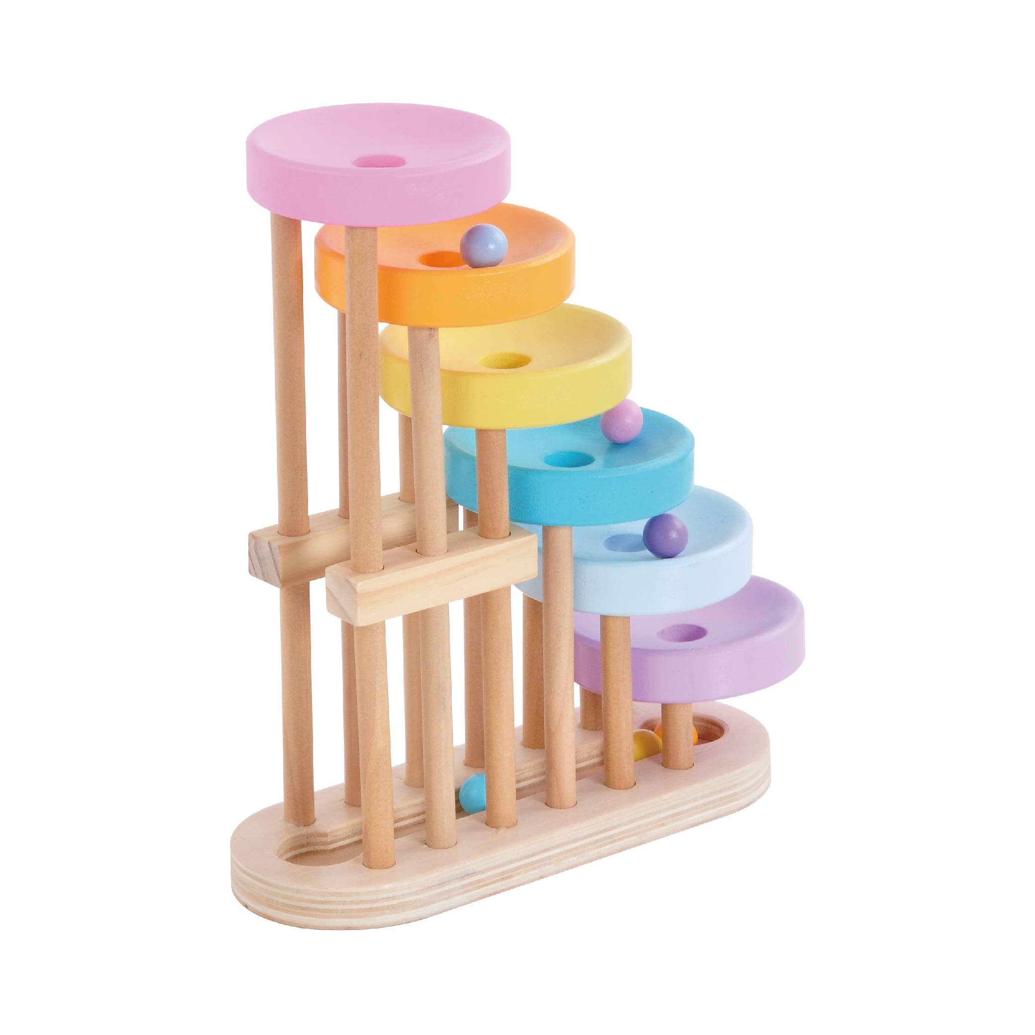 Educational toys popular trend early learning step shape colorful MDF pine wood ball game - Image 3