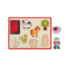 Custom Non-Toxic Wooden Sponge Stamp Kit Puzzle Toys Home Educational For Kids