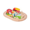 23pcs intelligent building blocks farm wooden train rail toys railway tracks slot set for Kids