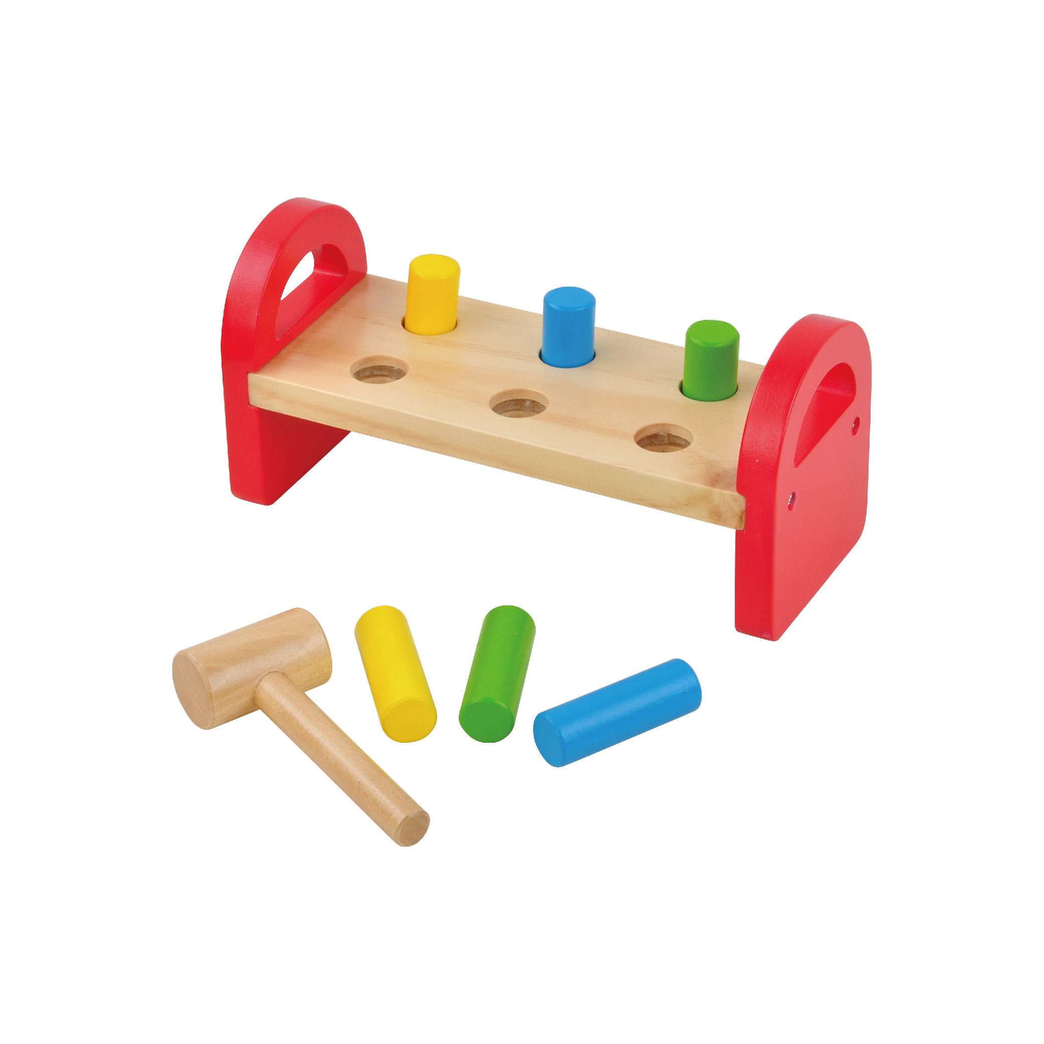 Custom High Quality Wooden Block Pounding Bench Wooden Piling Table Building Blocks Hamster Game Table