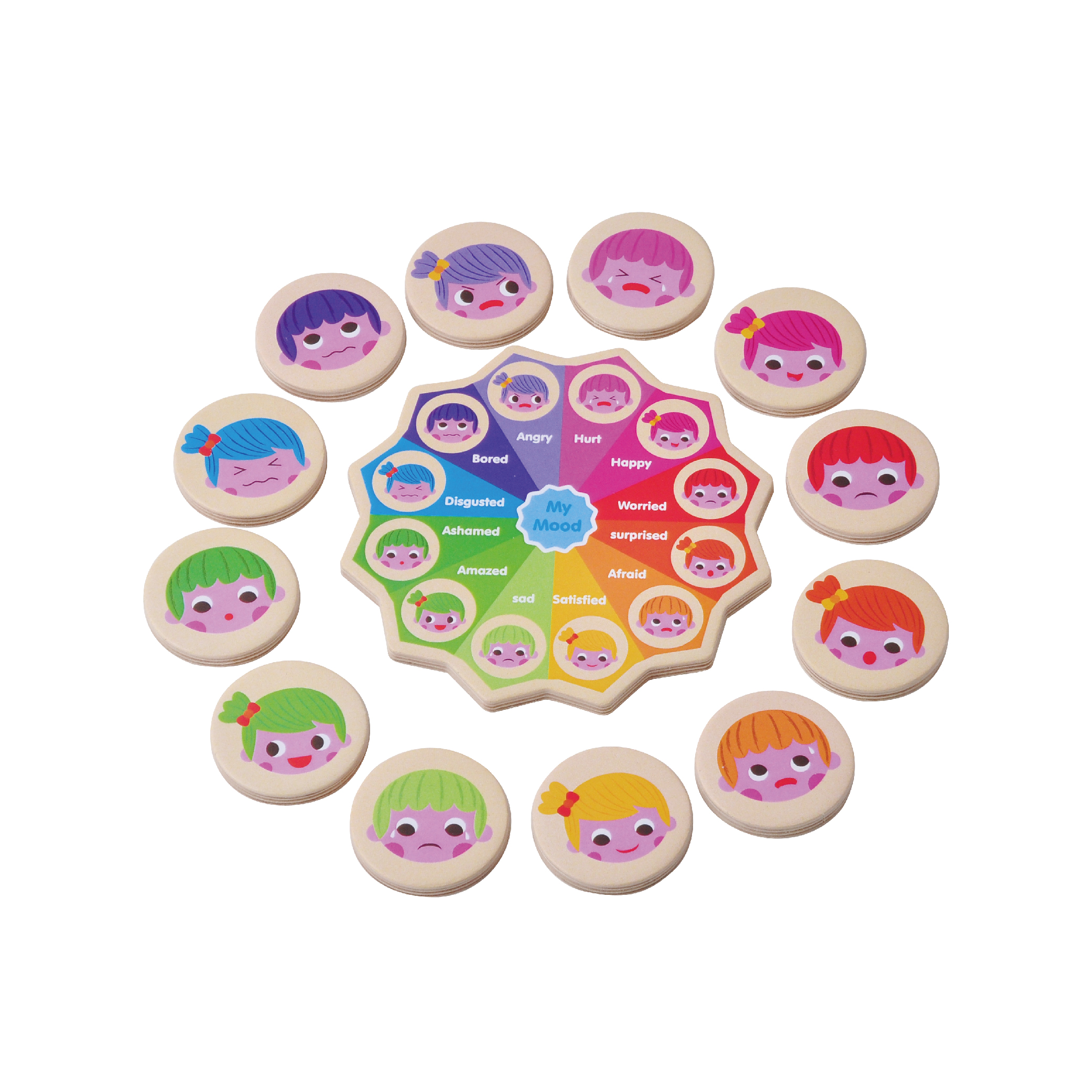 Educational montessori matching brain wooden memory game for children logic thinking