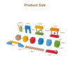 Wholesale custom colorful wooden building block dominoes game wood toy dominos blocks set for kids