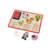Custom Non-Toxic Wooden Sponge Stamp Kit Puzzle Toys Home Educational For Kids
