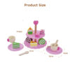 Simulation game toy girls role kitchen accessories play afternoon tea party toy wood kids tea set