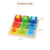 Colorful educational montessori shape stacking sorting wooden blocks puzzles toys for toddlers