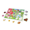 Early Education Colorful 3D Puzzle Farm Scene Learning Wooden Peg Puzzles