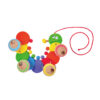Educational children rustic farm animal pull back toys string wooden pull along toy for Kids