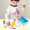 Wood Kitchen Toy Set Wooden Breakfast Cutting Pretend Play Food Educational Girls Toys