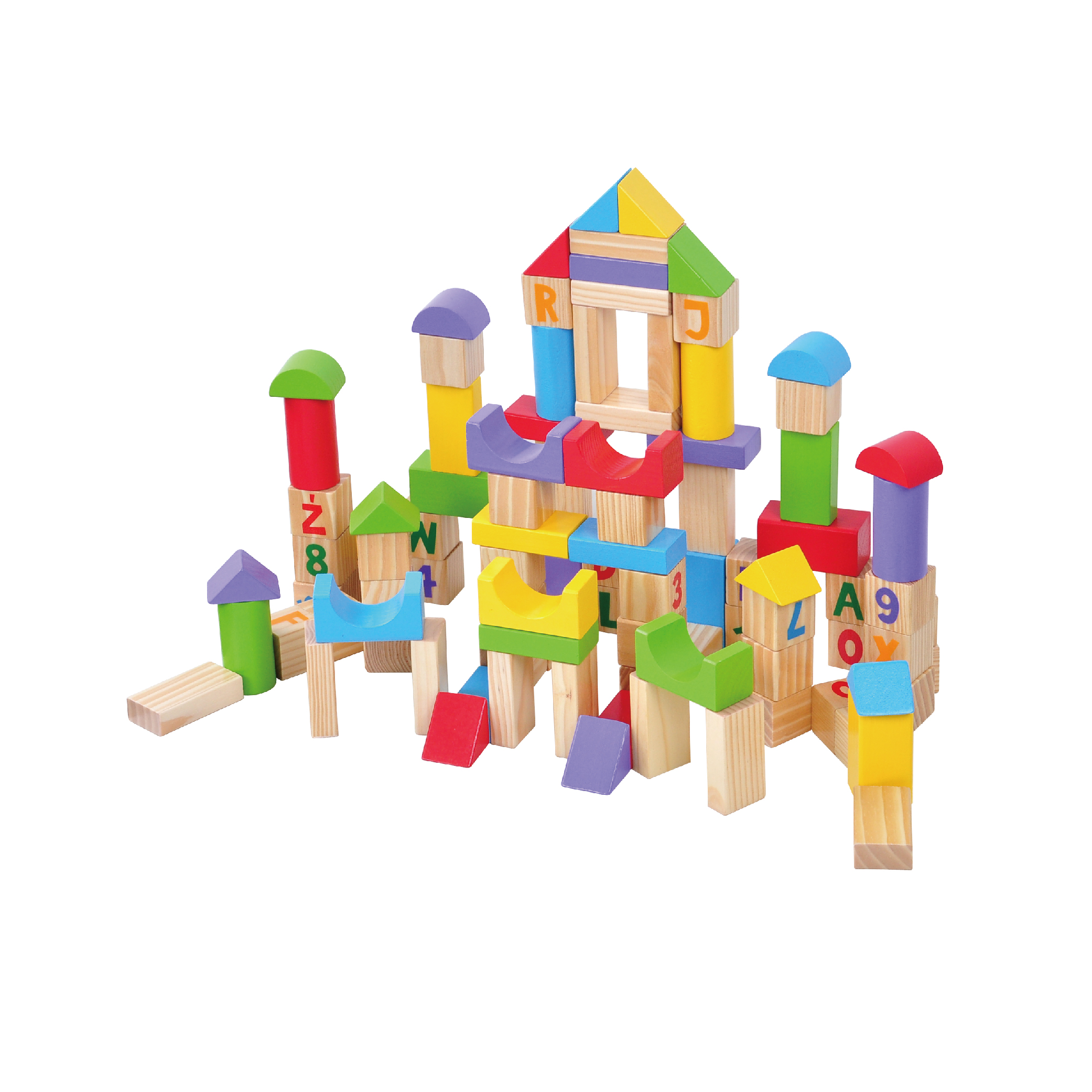 Montessori educational wooden intelligent wooden cubes wood building blocks toy