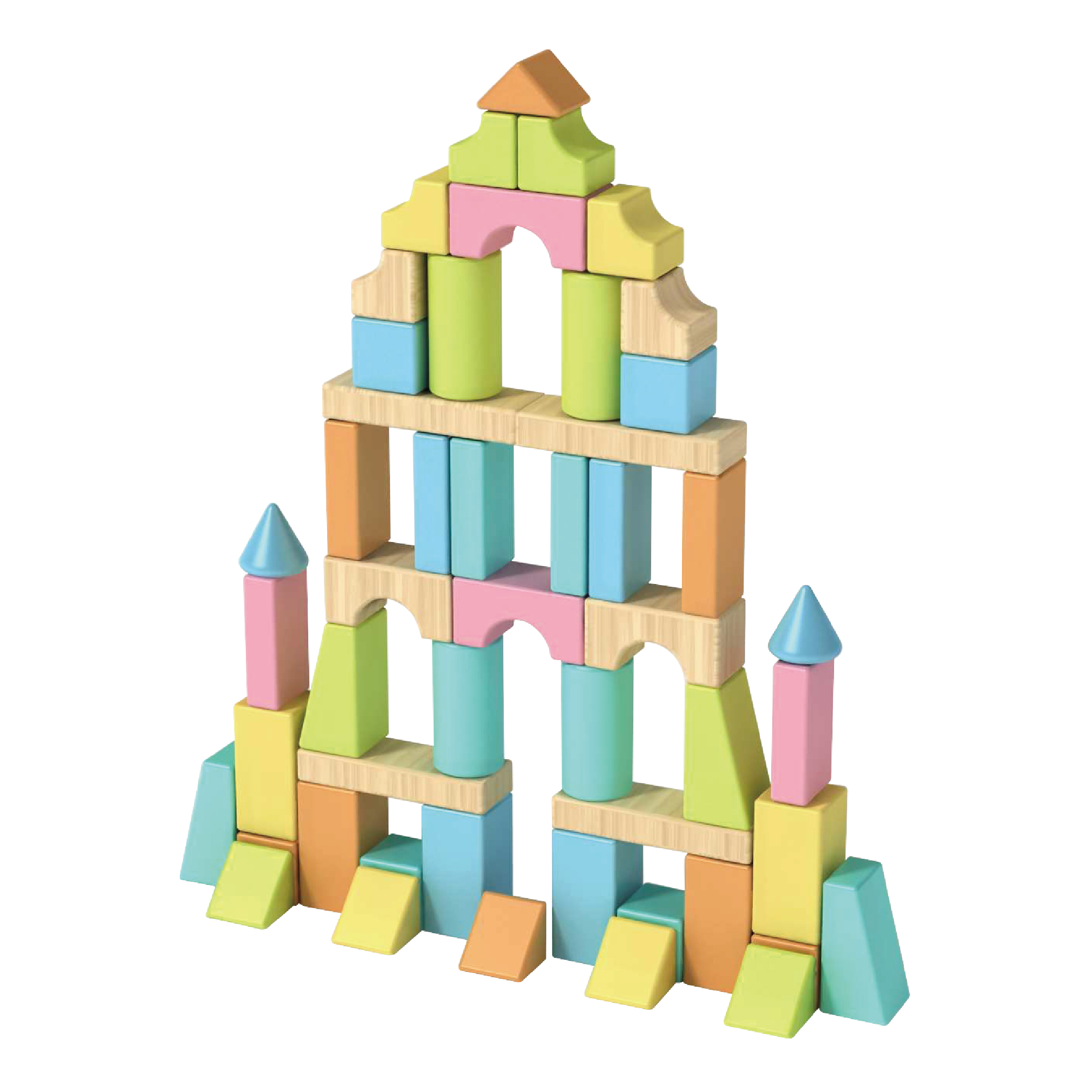 30pcs 50pcs 80pcs 100pcs wooden building blocks table children city brinquedos de crianca wooden toys building blocks for kids - Image 5