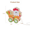 Montessori Toys Animal Cork Shape wooden Pull Along wooden Toy