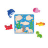 Amazon hot sale DIY preschool education children rompecabezas toys toddler 3d sublimation kids animals wooden puzzle wood