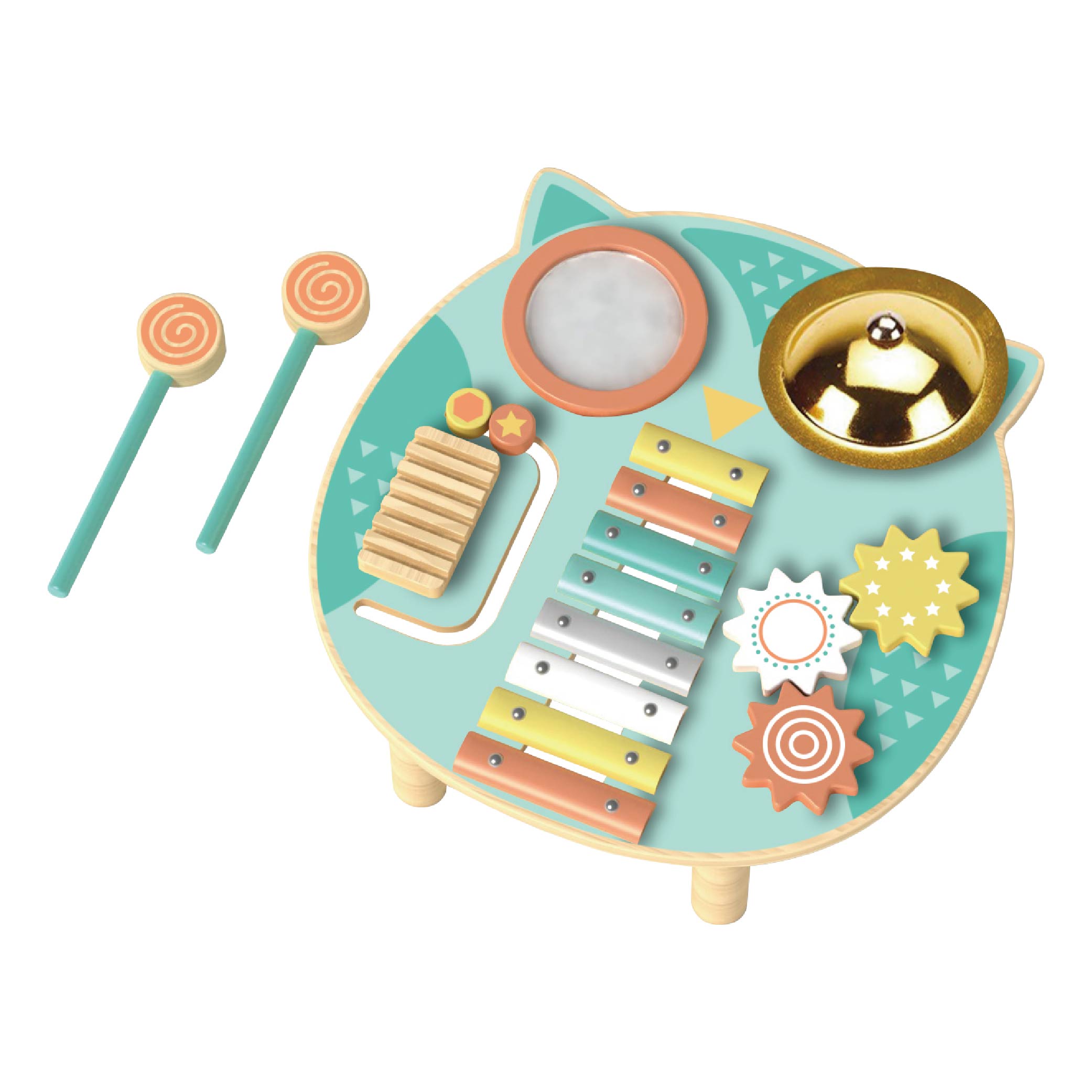 wholesale Kids Wooden Musical Instruments table Toy learning baby activity table - Image 3