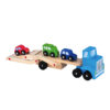 2022 Hot Selling Mini Trailer Transporter Car Carrier Wooden Truck Toy For Children