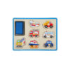Hot New Items En71 and ASTM test learning tools for children wooden vehicle knob puzzle stamp puzzle