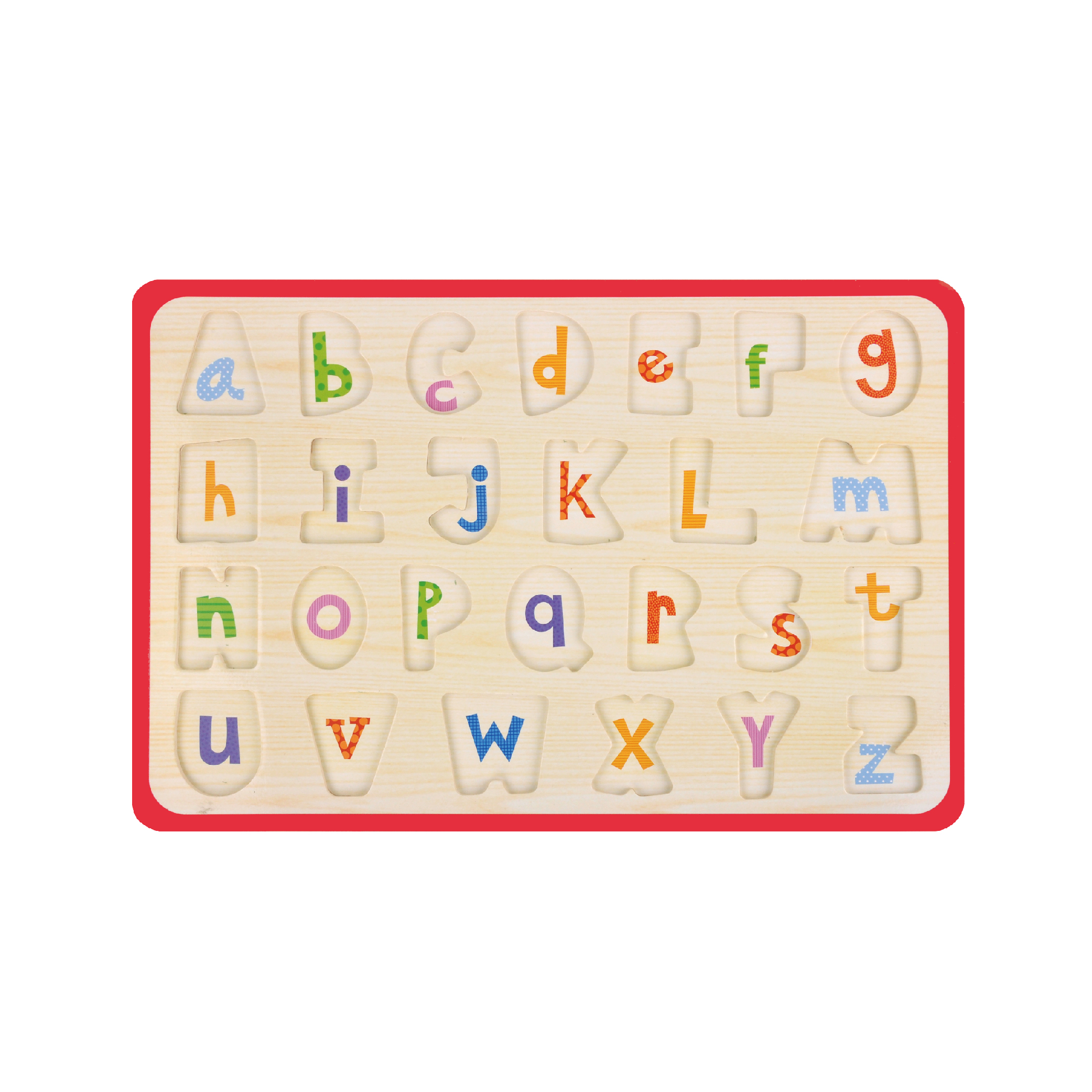 Plywood educational capital letter wooden peg toddler alphabet puzzle toys for babies - Image 4