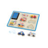 Hot New Items En71 and ASTM test learning tools for children wooden vehicle knob puzzle stamp puzzle
