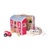 Educational baby wooden farm house toy 1:12 wooden diy miniature dollhouse