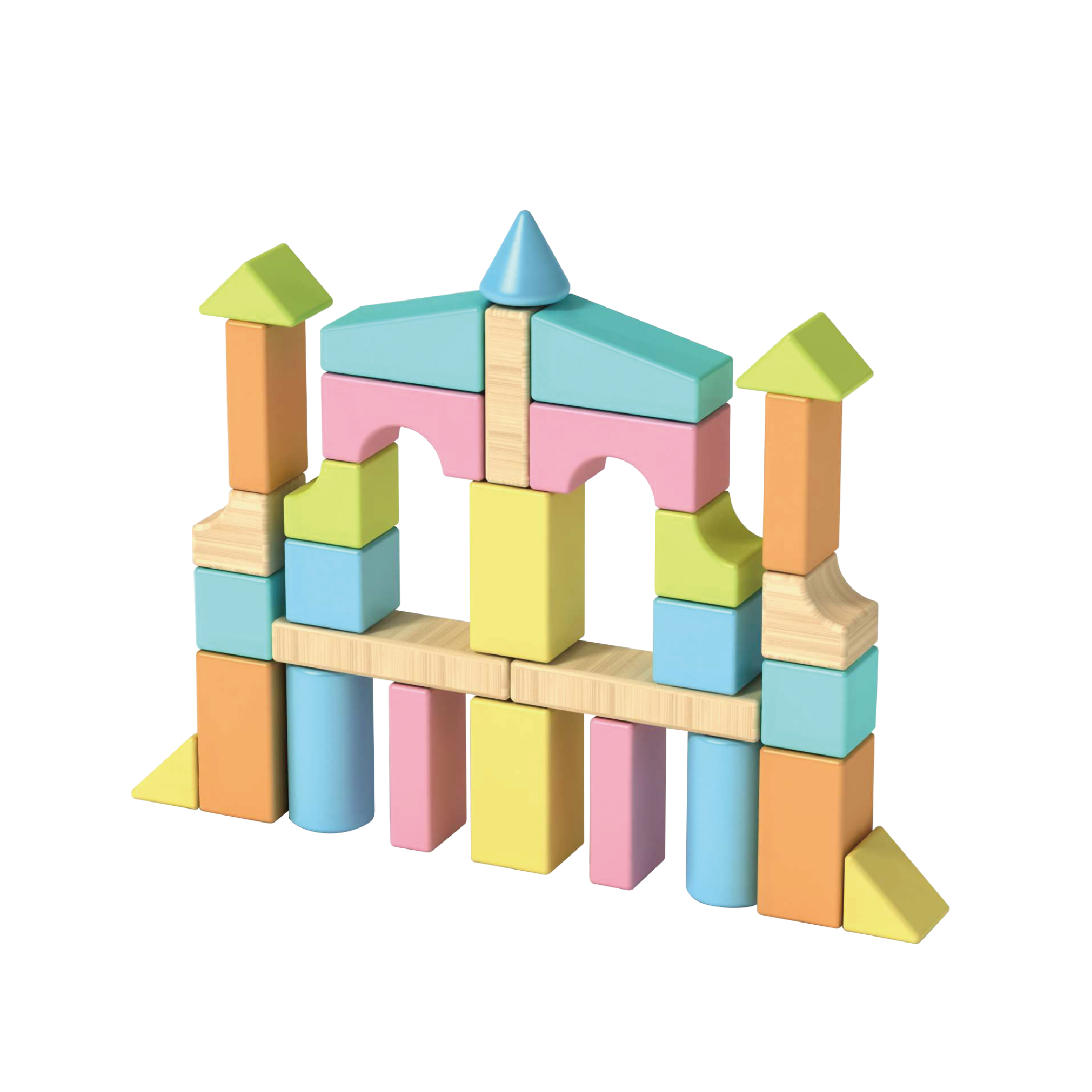 30pcs 50pcs 80pcs 100pcs wooden building blocks table children city brinquedos de crianca wooden toys building blocks for kids - Image 4
