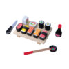 Children Pretend Japanese Food Play Set Wooden Sushi Food Combination Educational Toy For Kids