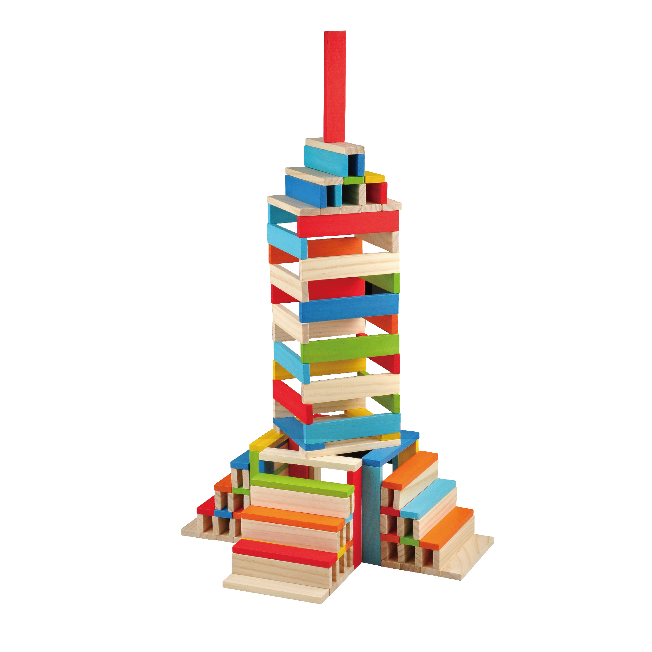 300PCS Colorful Educational Kids Toys Wooden Stacking Blocks Track Ball Building Block Wooden Toys - Image 2