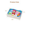 Wood Kitchen Toy Set Wooden Breakfast Cutting Pretend Play Food Educational Girls Toys