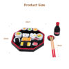 Educational Japan Simulation Sushi Lunch Box Plate Wooden Food Set Kitchen Toy For Children Gift
