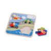Montessori Wooden Learning Toys Cartoon Vehicle DEducational Wooden Peg Puzzles