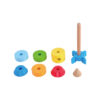 Children Educational Montessori Toy Baby Wooden Rainbow Rocket Stacker For Kids