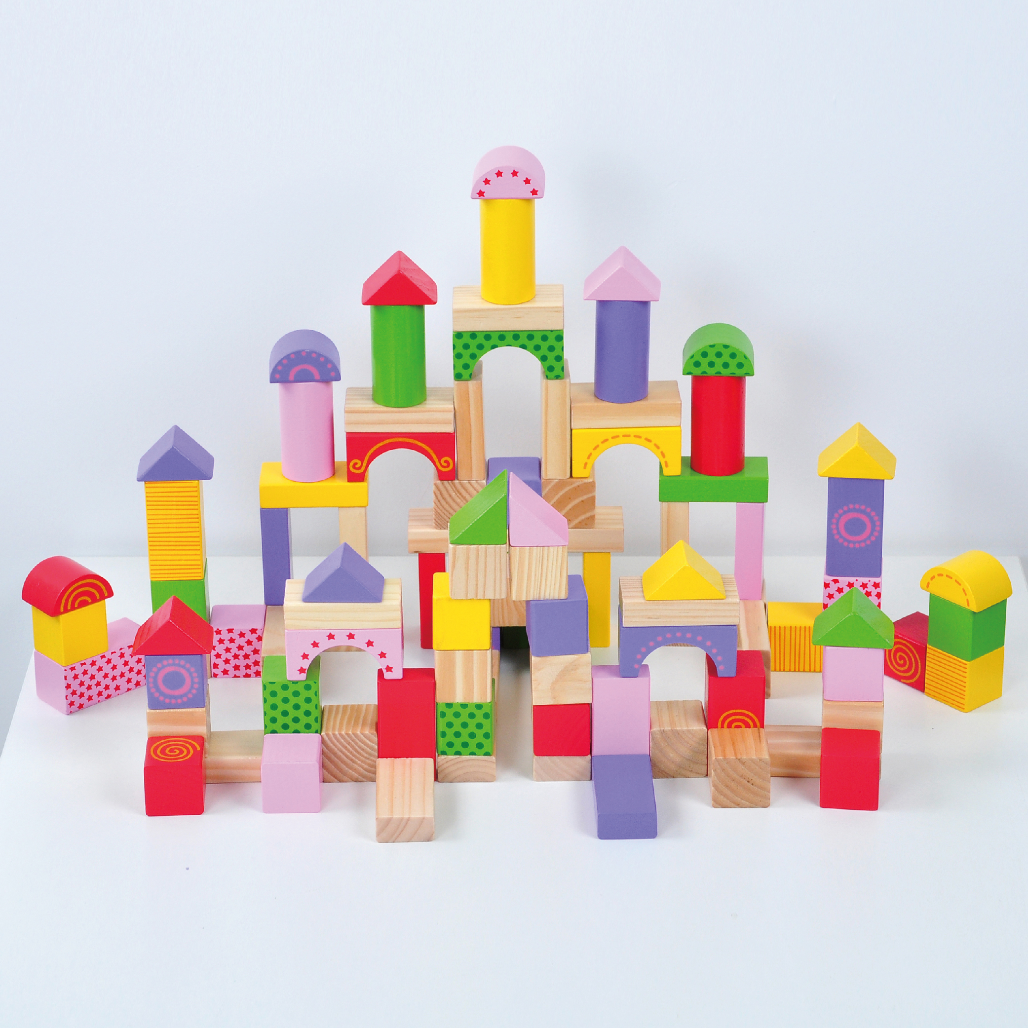 Hot sale educational montessori kids wooden toys cubes building blocks - Image 2