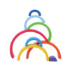 8 pcs kids wooden natural building blocks montessori educational learning stacker wooden rainbow toys