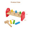 Custom High Quality Wooden Block Pounding Bench Wooden Piling Table Building Blocks Hamster Game Table