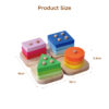 Kids early shape cognitive toys  geometry column puzzle matching shape stacking wooden geometric blocks