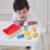 Children Pretend Role Play Game simulation Cutting Wooden Breakfast Food Set Toy For Kids