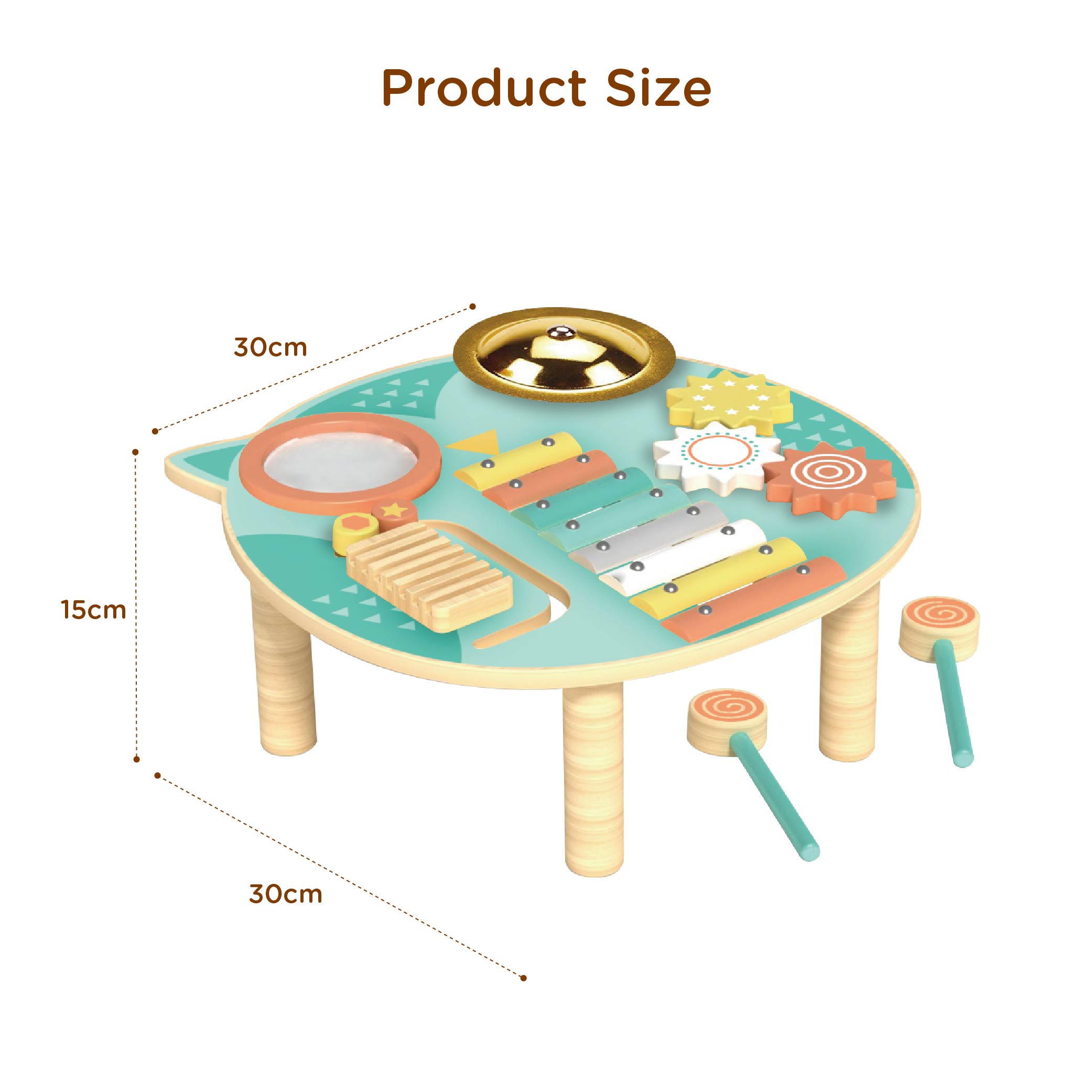 wholesale Kids Wooden Musical Instruments table Toy learning baby activity table - Image 4