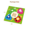 Animal Shape Building Block Toys Montessori Sensory Toy Wooden Puzzle