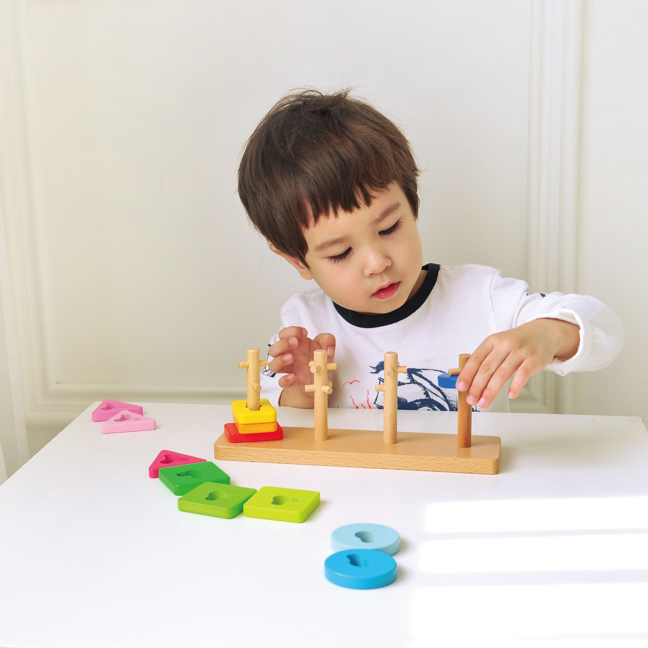 Custom Safety Size Kinderspielzeug Educational Shapes Sorting Game Wood Toys Wooden Shape Black For Kids Montessori - Image 3