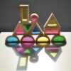 Wooden Building Blocks Rainbow Stacker Toys Wooden Blocks Stacking Game Cubes Blocks Construction toys