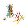 Colorful smooth montessori children table balance wooden stick game toys