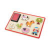 Custom Non-Toxic Wooden Sponge Stamp Kit Puzzle Toys Home Educational For Kids