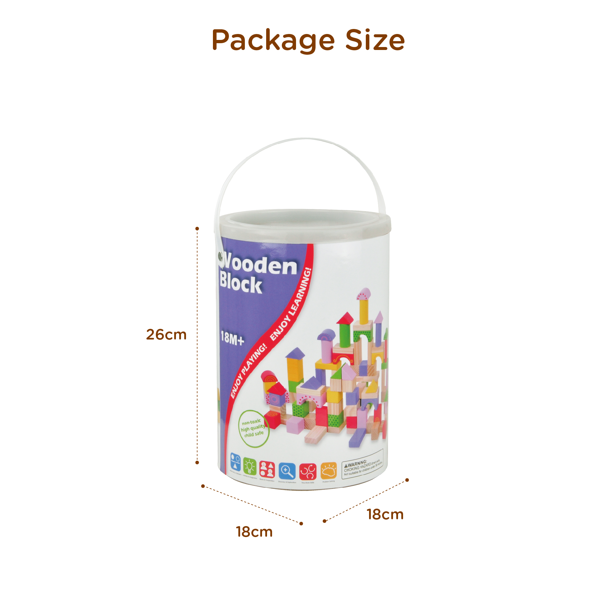 Hot sale educational montessori kids wooden toys cubes building blocks - Image 4