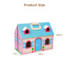High Quality Portable Take Along Mini Folded Wooden House Toy With Furniture