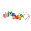 Educational children rustic farm animal pull back toys string wooden pull along toy for Kids