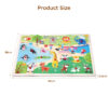 Wooden Plywood And Pasted Paper Large Animal Zoo Peg Puzzle In Toys For Toddler