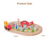 23pcs intelligent building blocks farm wooden train rail toys railway tracks slot set for Kids