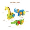 Wooden Printed Set Holz Spielzeug Animal Domino Blocks Farm Animals Wooden Set