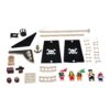 Hot selling wooden unisex early learning plywood models sun pirate ship toy for kids